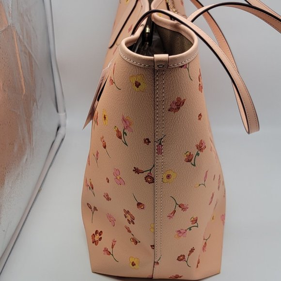 Coach Mystical Floral Print City Tote C8743 Faded Blush Multi - Picture 3 of 8